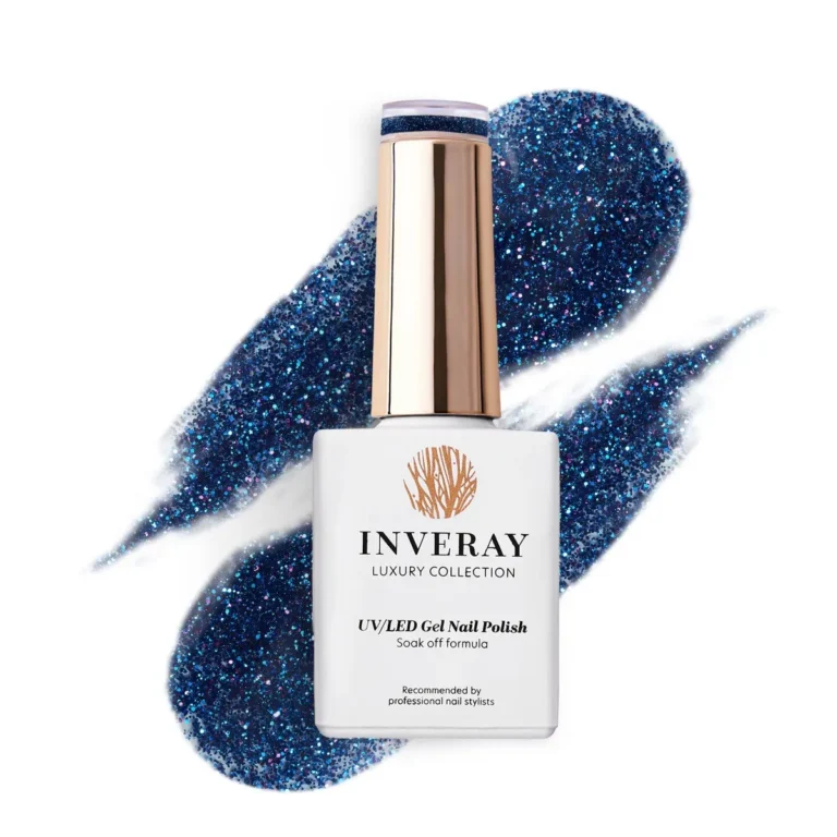 Inveray UV/LED Gel Nail Polish Luxury Collection N°161 AQUAMARINE SPARKLE